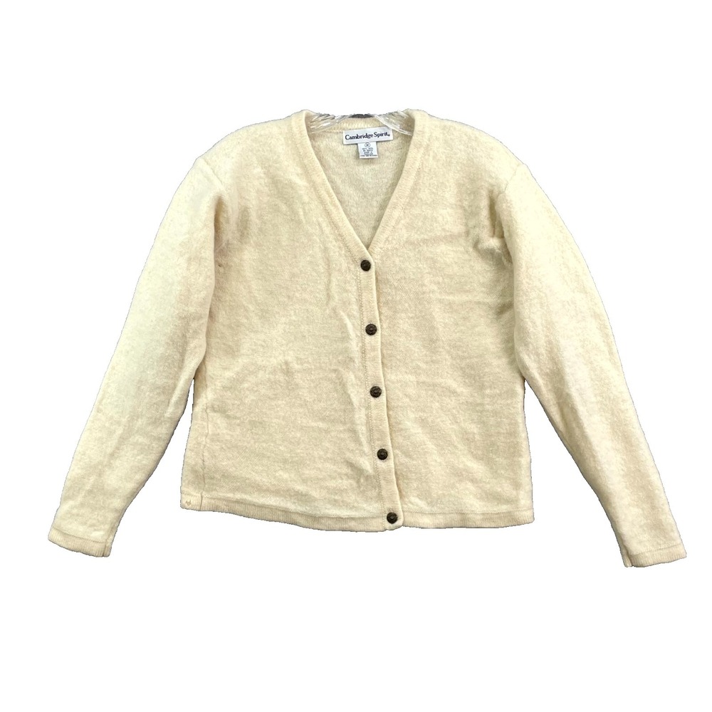 Vintage Cambridge‎ Spirit Cardigan Sweater Womens Medium Wool Cottage Grandma